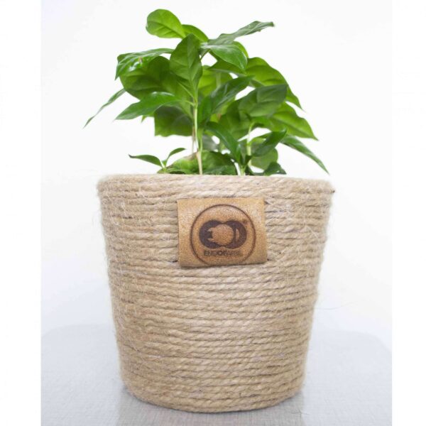 Bloempot jute upcycled