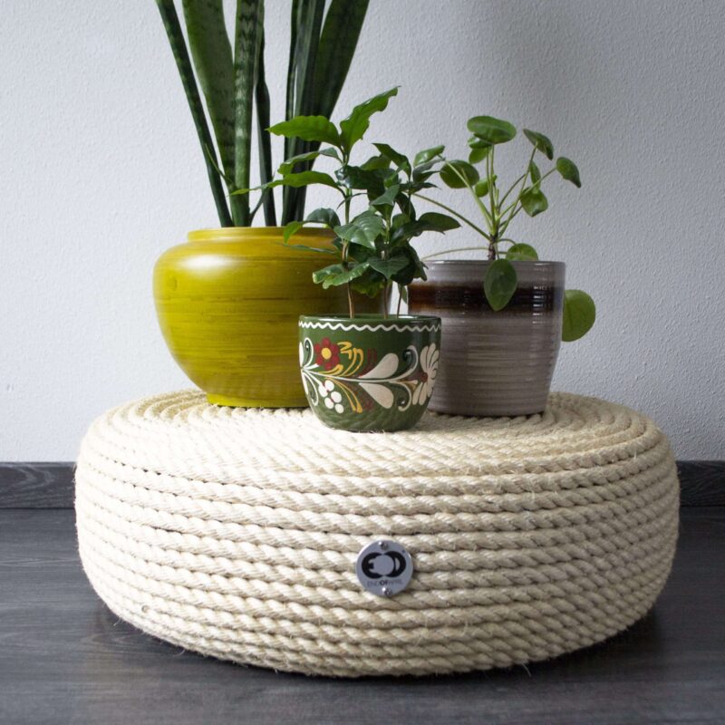 Autoband tafel sisal upcycled