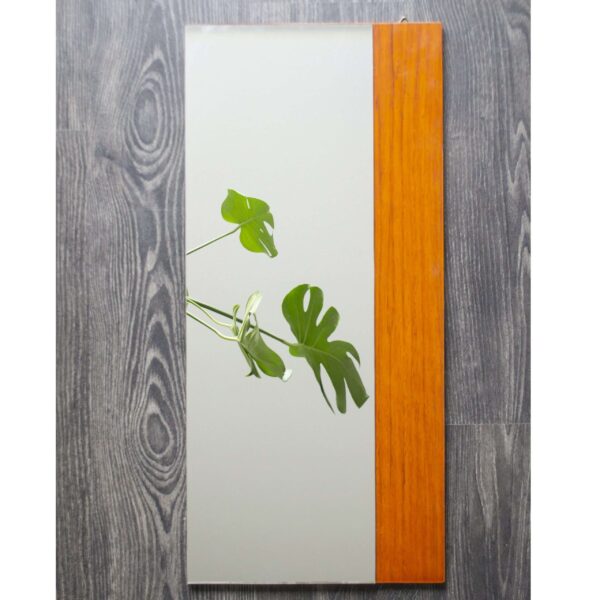 Vintage spiegel rechthoekig hout
