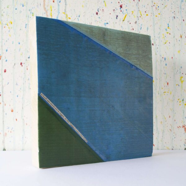 Art onder de riem upcycled blauwgroen