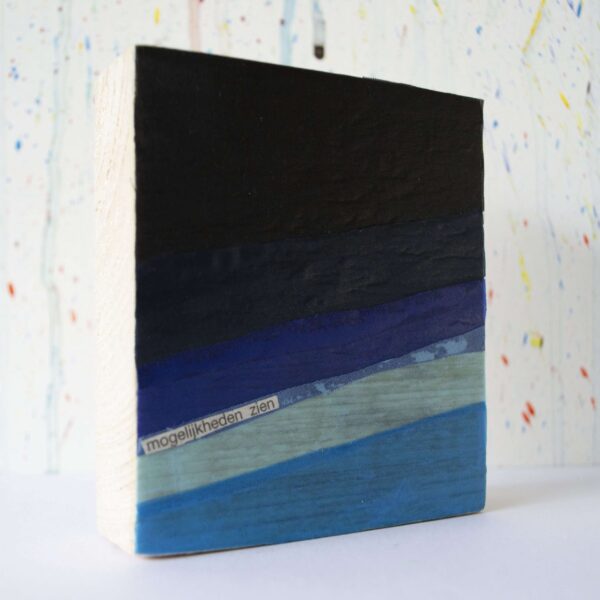 Art onder de riem upcycled blauw