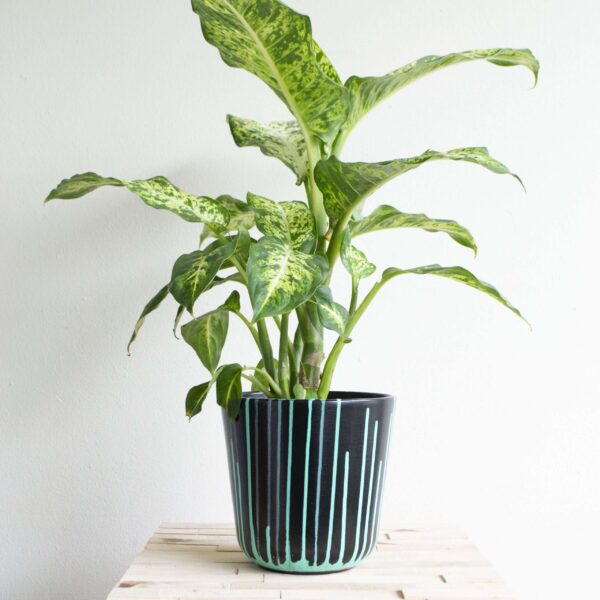 Bloempot colordrip upcycled