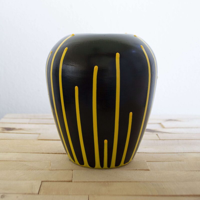 Vaas colordrip upcycled geel - Afbeelding 2