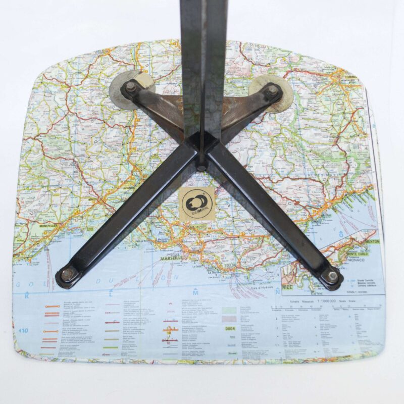 Landkaart school stoel upcycled - Afbeelding 7
