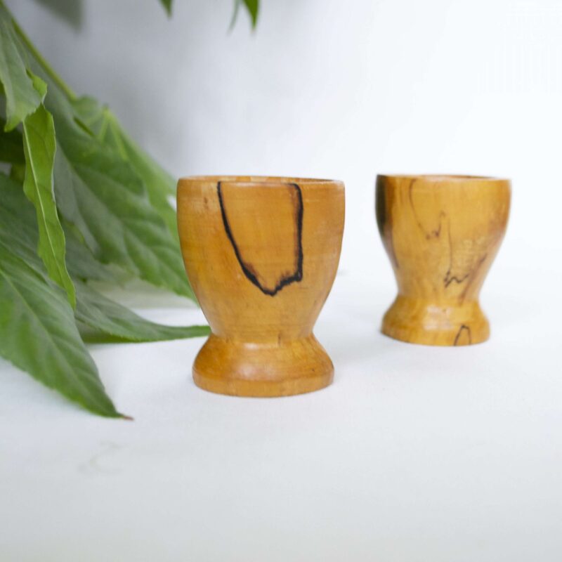 Vintage eierdopjes hout - Afbeelding 2