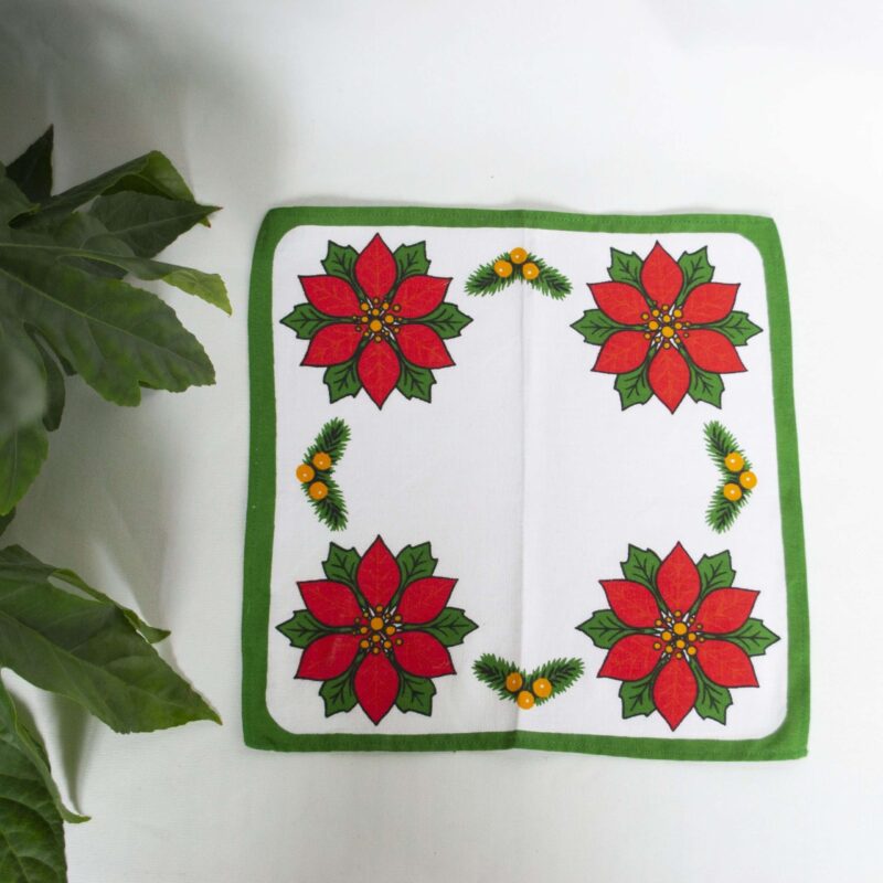 Vintage servetten katoen kerst - Afbeelding 2