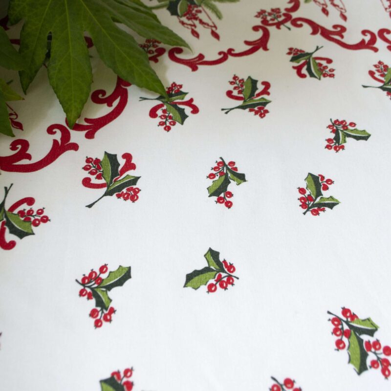 Vintage tafelkleed ovaal kerst - Afbeelding 2