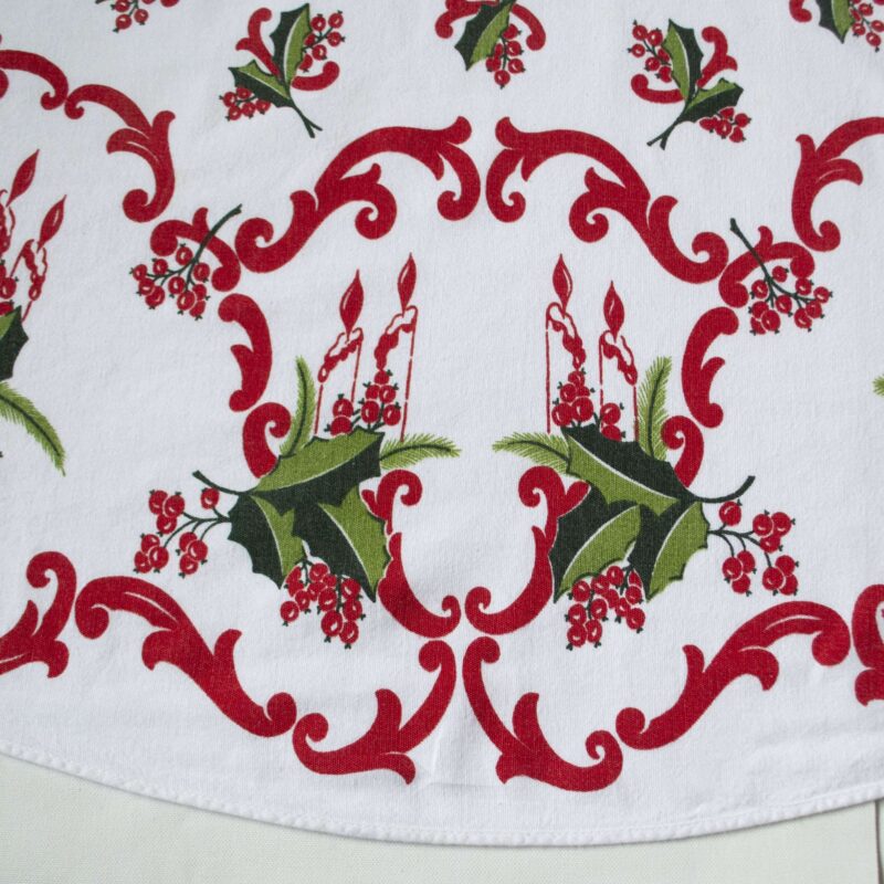 Vintage tafelkleed ovaal kerst - Afbeelding 3