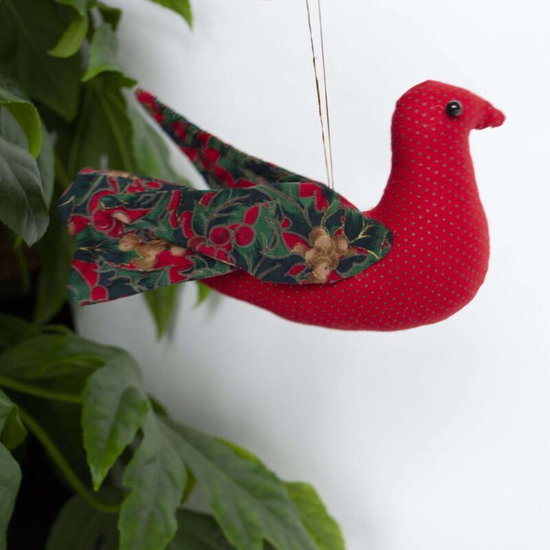 Vintage kersthanger vogel