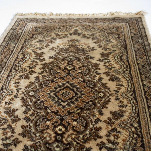 Vintage tapijt/vloerkleed bruin
