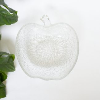 Vintage appel schaal glas