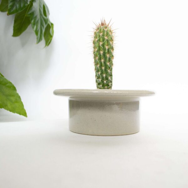 vintage bloempot licht grijs