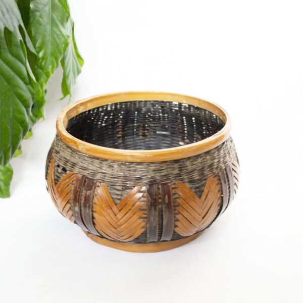 Vintage geweven mandje rotan