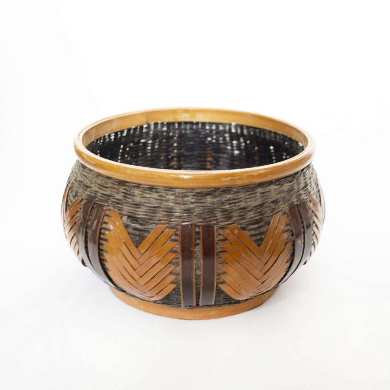 Vintage geweven mandje rotan