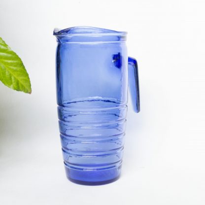 Vintage karaf glas blauw