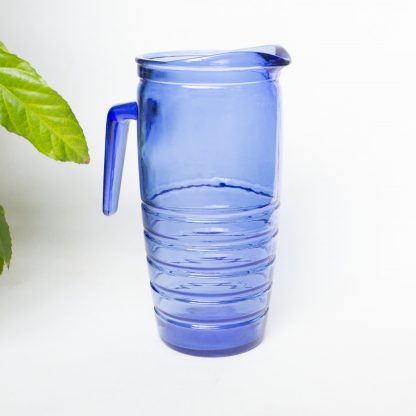 Vintage karaf glas blauw