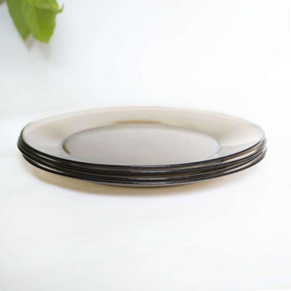 Vintage bord plat groot rookglas