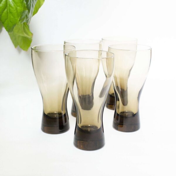 Vintage rookglas frisdrankglazen