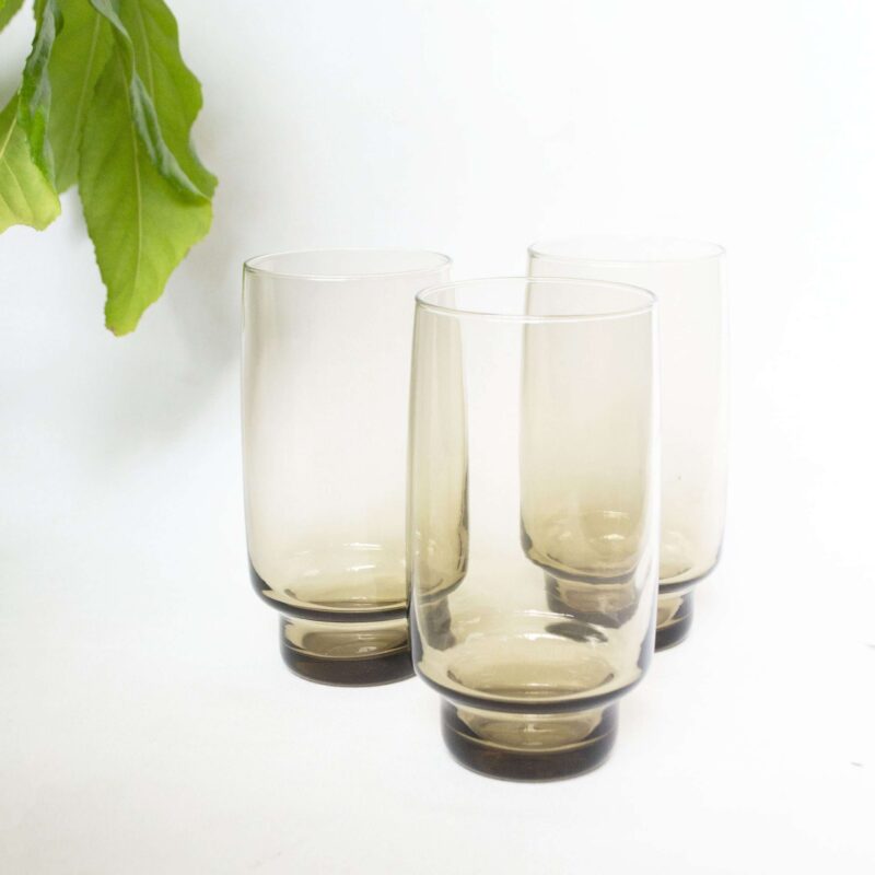 Vintage longdrinkglas rookglas set