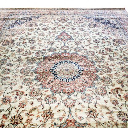 Vintage Perzisch tapijt roze groot