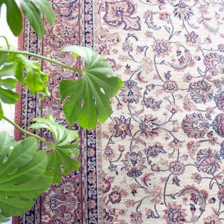 Vintage Perzisch tapijt roze groot