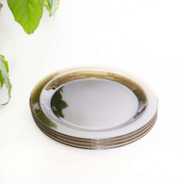 Vintage bord groot rand rookglas