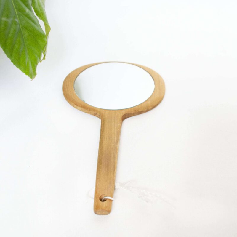 Vintage handspiegel hout