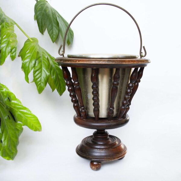 Vintage bloembak eikenhout