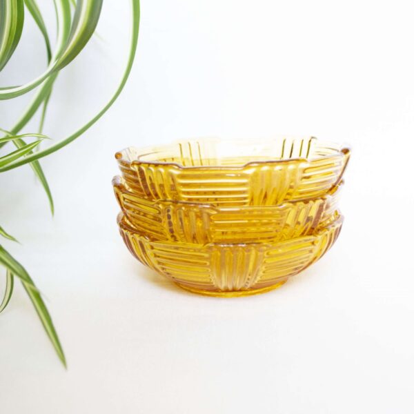 Vintage schaaltjes persglas oranje