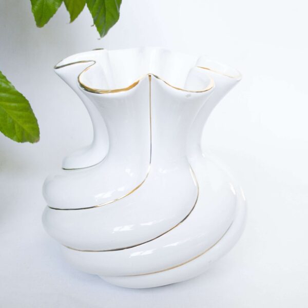 Vintage vaas twist wit