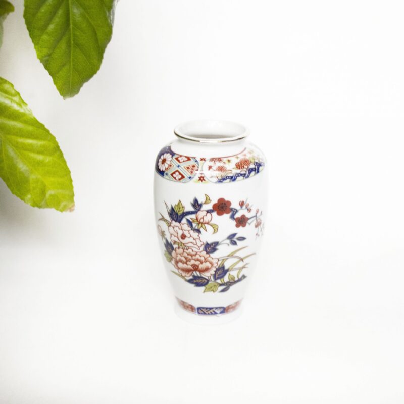 Vintage vaas klein bloemenprint