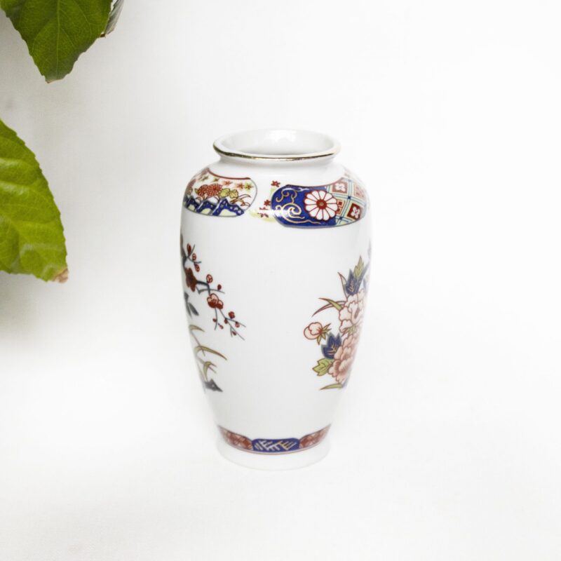 Vintage vaas klein bloemenprint