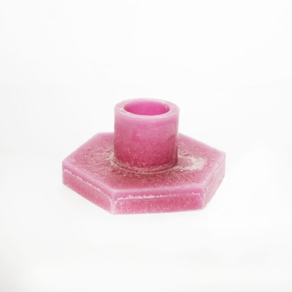 Gerecyclede kaarsenhouder roze