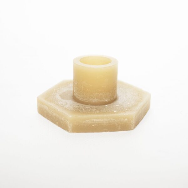 Gerecyclede kaarsenhouder zandkleur