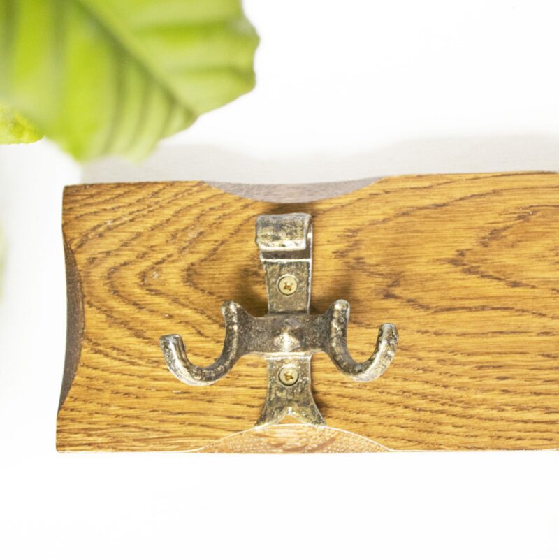 Vintage wandkapstok hout