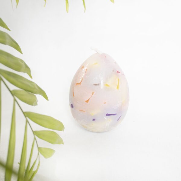 Kaars paasei gerecycled