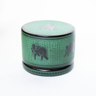Vintage opbergdoosje olifant groen