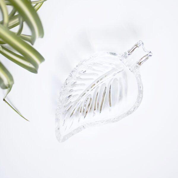 Vintage schaaltje veer glas