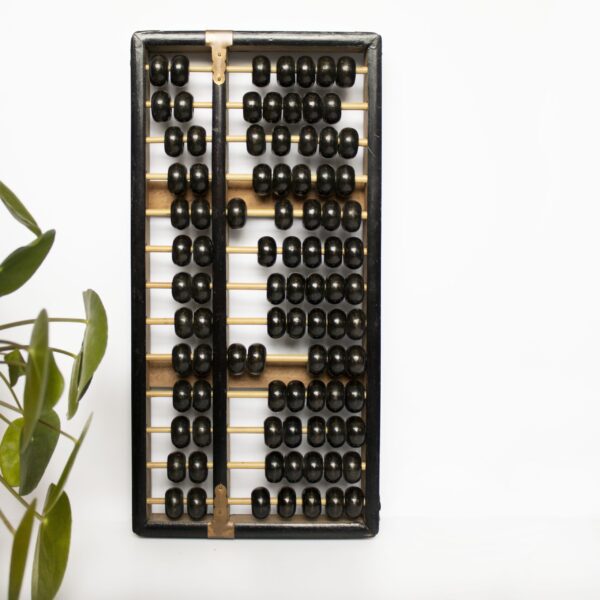 Vintage telraam zwart groot