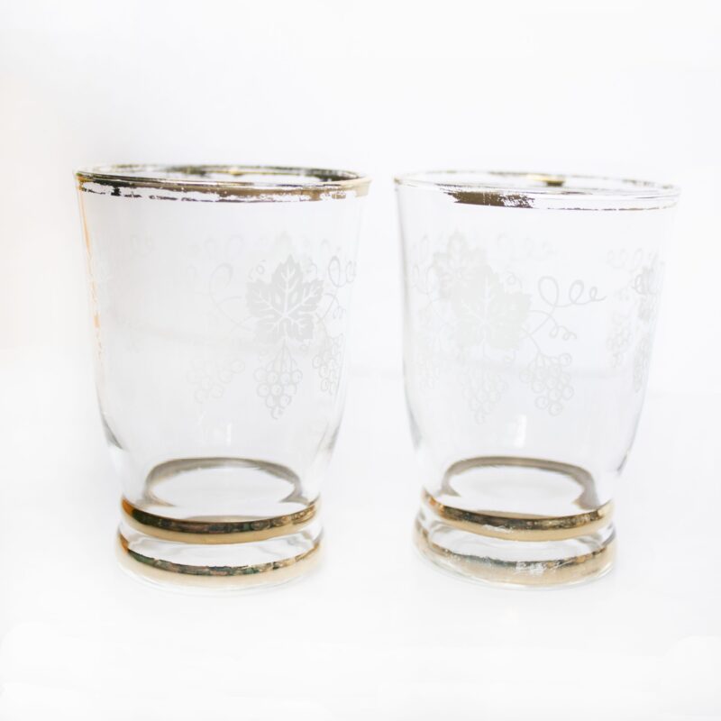 Vintage waterglaasjes motief