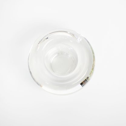 Vintage waxinelichthouder glas rond