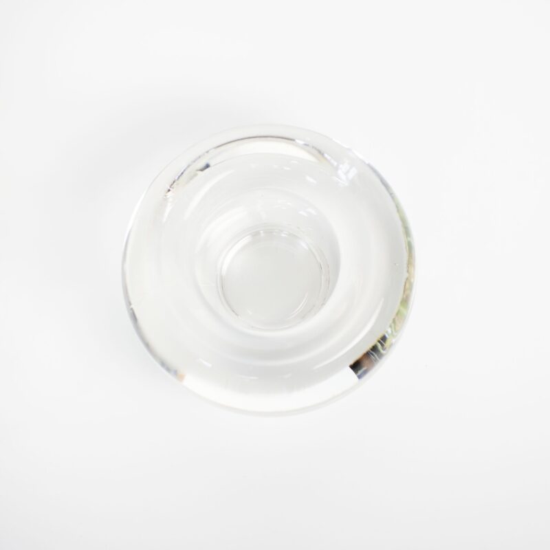 Vintage waxinelichthouder glas rond