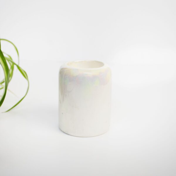 Vintage waxinelichthouder parelmoer