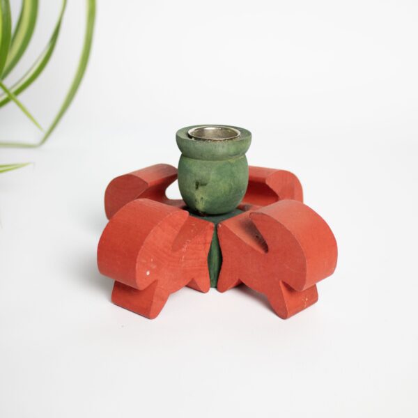 Vintage kandelaar hout kerst