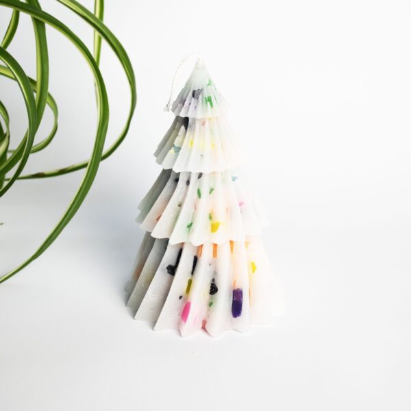 Kerstboom kaars gerecycled