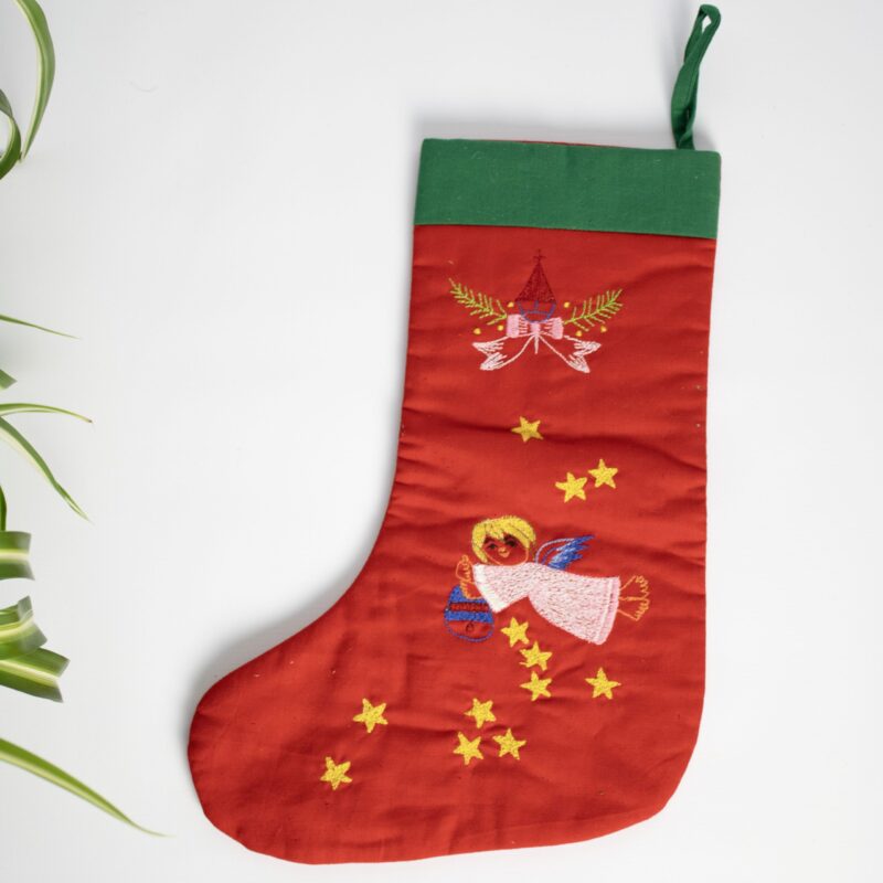 Vintage kerstsok engel