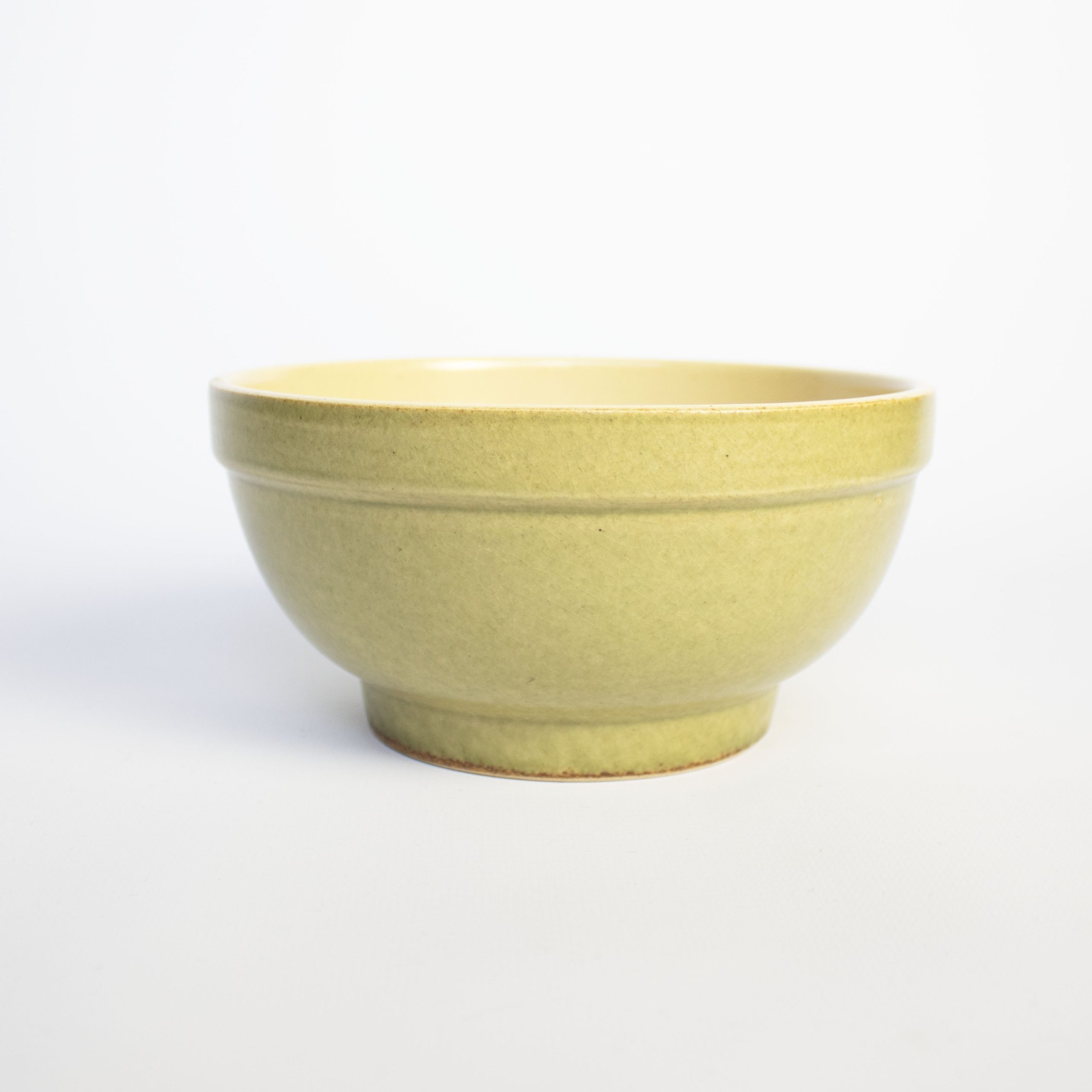 Vintage bloempot groen laag