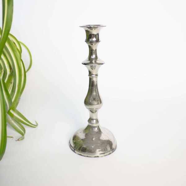 Vintage kandelaar metaal middel