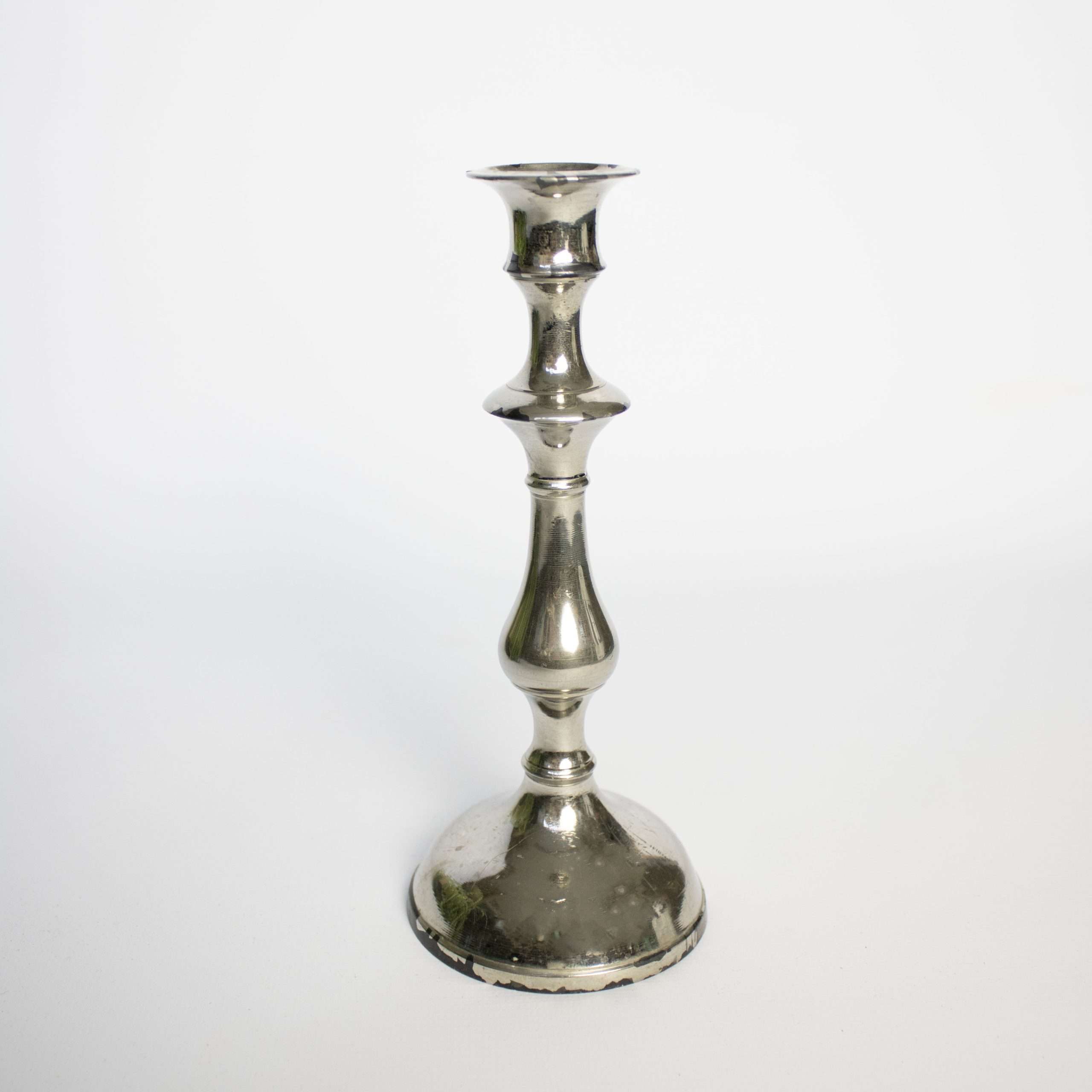 Vintage kandelaar metaal middel