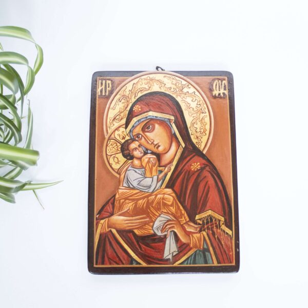 Vintage wandbord hout Maria